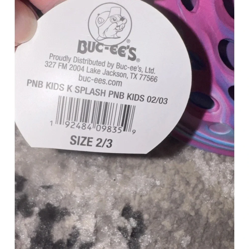 Buc-eecs Big Kids Water Shoes Sandals Youth Girls Size 2 -‎ 3 Pink Blue Swirl